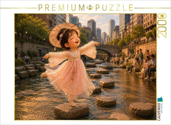 CALVENDO Puzzle Wasserweg durch Seoul | 2000 Teile Lege-Größe 90 × 67 cm Foto-Puzzle für glückliche Stunden
