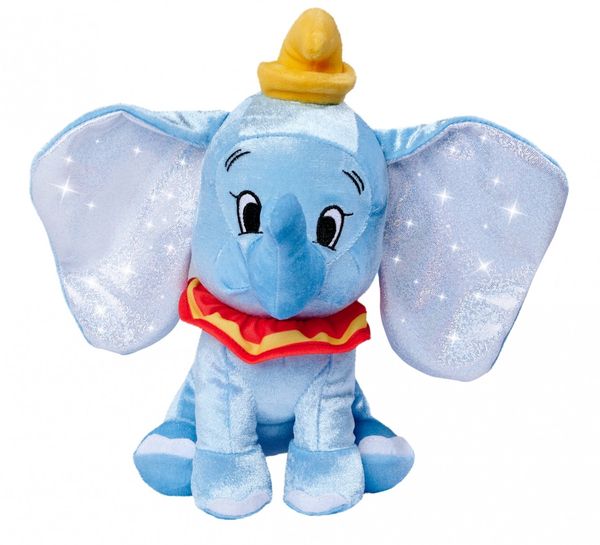 Simba 6315870404X06 - Disney 100 Jahre, Platinum Collection Dumbo, Plüsch-Elefant, 25 cm, Jubiläumsedition