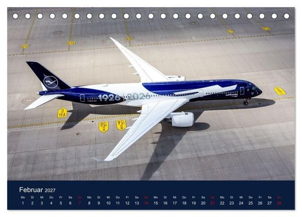 Produktbild: Lufthansa 100 Years (Tischkalender 2027 DIN A5 quer), CALVENDO Monatskalender