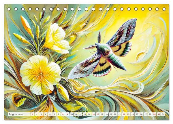 Produktbild: Schmetterlinge und ihre Blumenfreunde in lebhaften Farben (Tischkalender 2026 DIN A5 quer), CALVENDO Monatskalender