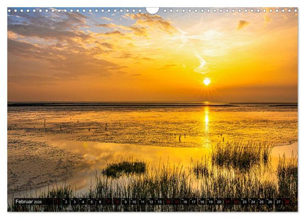 Produktbild: Wattenmeer Nordsee - Lichtstimmungen zwischen Land und Meer (Wandkalender 2026 DIN A3 quer), CALVENDO Monatskalender