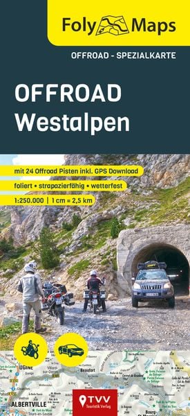 Produktbild: FolyMaps OFFROAD Westalpen 1:250 000