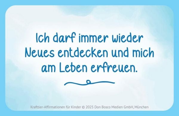 Produktbild: Krafttier-Affirmationen f&uuml;r Kinder