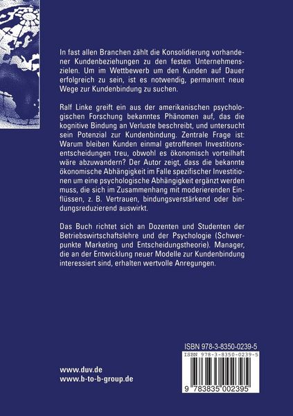 Produktbild: Kundenbindung durch spezifische Investitionen