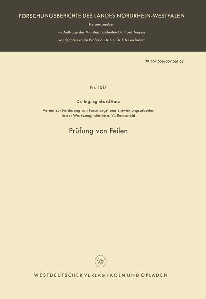 Produktbild: Pr&uuml;fung von Feilen