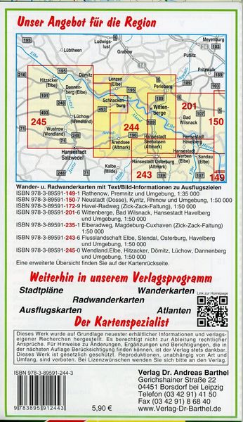 Produktbild: Radwander- und Wanderkarte Flusslandschaft Elbe, Wittenberge, Arendsee, Lenzen und Umgebung
