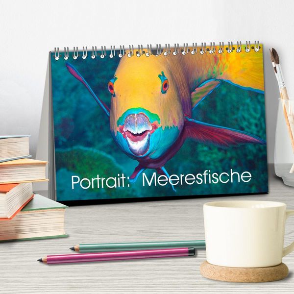 Produktbild: Portrait: Meeresfische (Tischkalender 2026 DIN A5 quer), CALVENDO Monatskalender