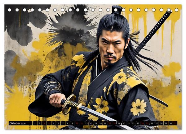 Produktbild: Samurai - Asian Spirit (Tischkalender 2026 DIN A5 quer), CALVENDO Monatskalender