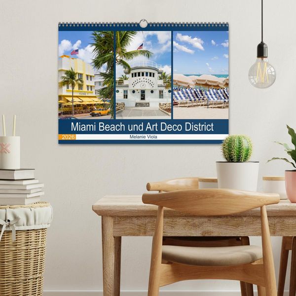 Produktbild: Miami Beach und Art Deco District (Wandkalender 2026 DIN A3 quer), CALVENDO Monatskalender