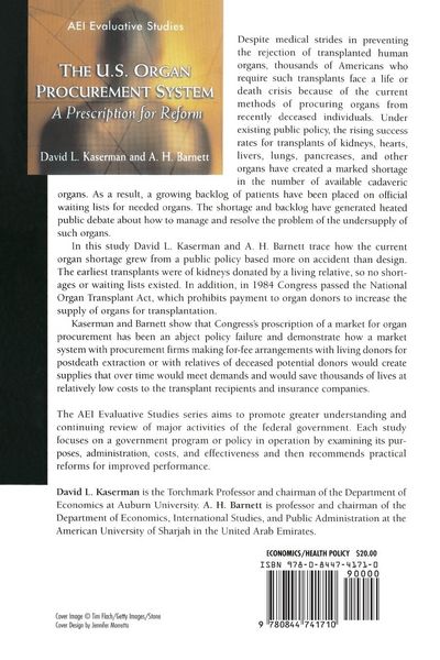 Produktbild: The U.S. Organ Procurement System: A Prescription for Reform