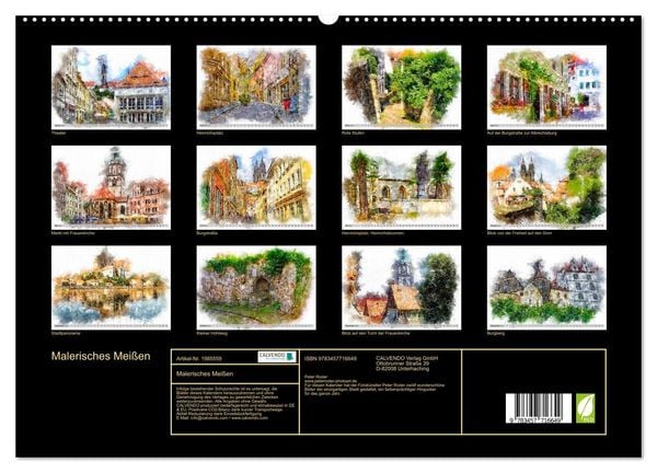 Produktbild: Malerisches Mei&szlig;en (hochwertiger Premium Wandkalender 2026 DIN A2 quer), Kunstdruck in Hochglanz