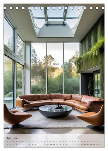 Produktbild: Wohn(t)r&auml;ume - Wohnzimmer Impressionen (Tischkalender 2026 DIN A5 hoch), CALVENDO Monatskalender