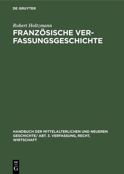 Produktbild: Franz&ouml;sische Verfassungsgeschichte