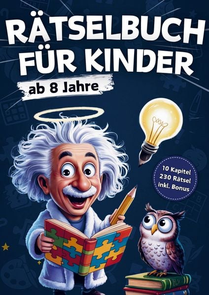 Produktbild: R&auml;tselbuch f&uuml;r Kinder ab 8 Jahre: 230 knifflige R&auml;tsel-Abenteuer mit Professor Zweistein - XXL Knobelspa&szlig; f&uuml;r clevere Kids