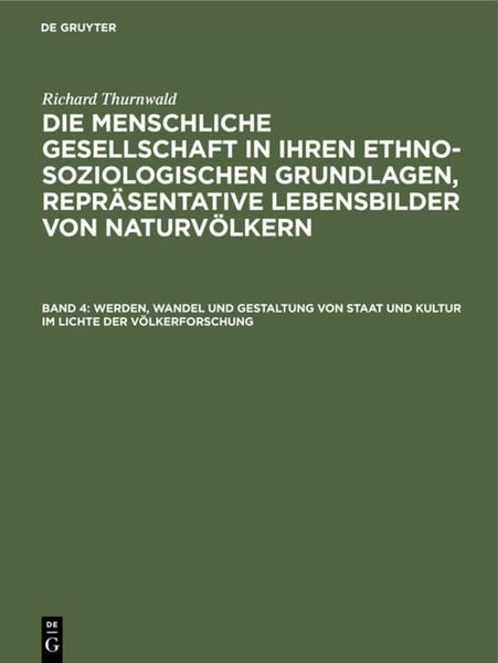 Produktbild: Werden, Wandel und Gestaltung von Staat und Kultur im Lichte der V&ouml;lkerforschung