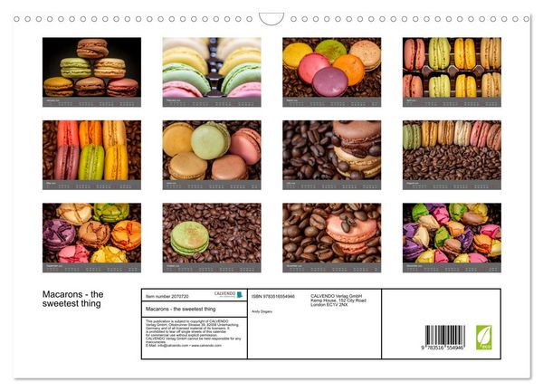 Produktbild: Macarons - the sweetest thing (Wall Calendar 2026 DIN A3 landscape), CALVENDO 12 Month Wall Calendar