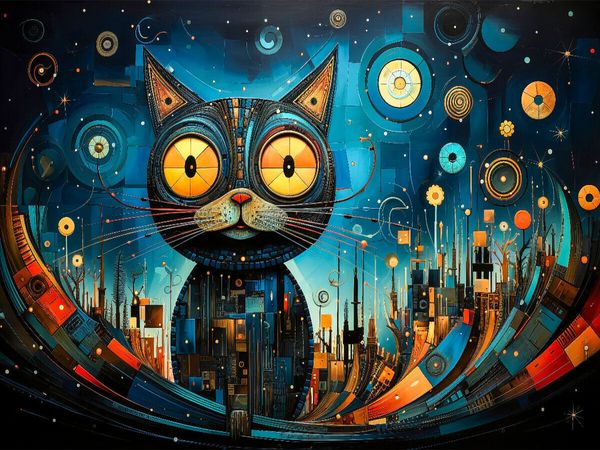 Produktbild: CALVENDO Puzzle Katzen, eine atemberaubende Welt | 1000 Teile Lege-Gr&ouml;&szlig;e 64x48cm Foto-Puzzle f&uuml;r gl&uuml;ckliche Stunden