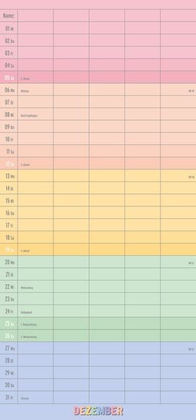 Produktbild: Familienplaner Regenbogen 2027