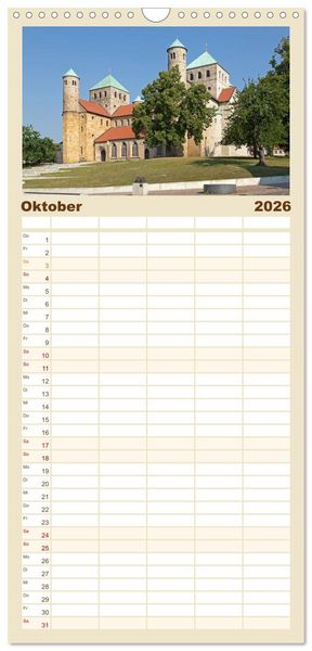 Produktbild: Familienplaner 2026 - Welterbe - St&auml;tten in Deutschland mit 5 Spalten (Wandkalender, 21 x 45 cm) CALVENDO