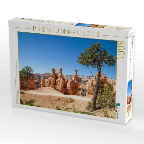 Produktbild: CALVENDO Puzzle BRYCE CANYON Wanderpfad durch die Felsformationen | 1000 Teile Lege-Gr&ouml;&szlig;e 64x48cm Foto-Puzzle f&uuml;r gl&uuml;ckliche Stunden