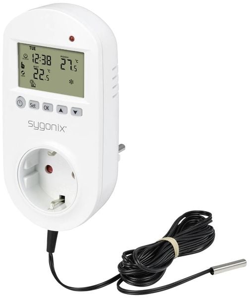 Produktbild: Sygonix SY-5372566 Universalthermostat Zwischenstecker Wochenprogramm 1St.