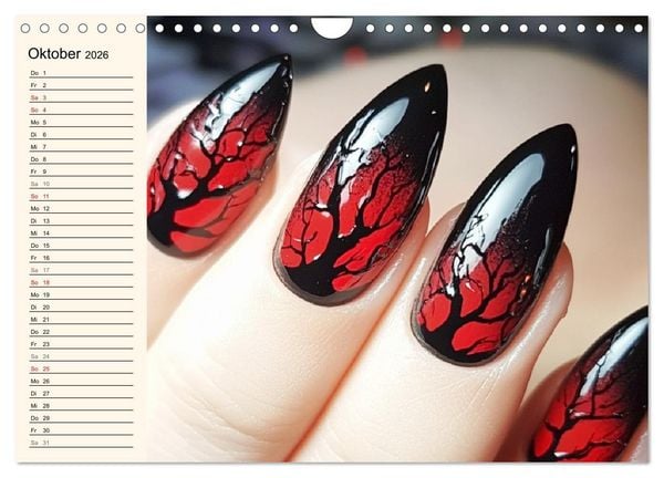 Produktbild: Kreative Nagelkunst. Ausdrucksstarke Designs und Farben (Wandkalender 2026 DIN A4 quer), CALVENDO Monatskalender