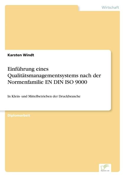Produktbild: Einf&uuml;hrung eines Qualit&auml;tsmanagementsystems nach der Normenfamilie EN DIN ISO 9000