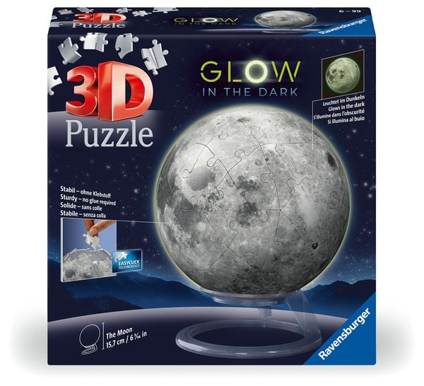 Ravensburger 11586 - Puzzle-Ball Der Mond - Glow-in-the-Dark