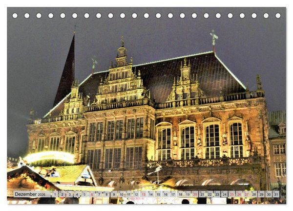 Produktbild: Hansestadt Bremen - Ein Stadtstaat an der Weser (Tischkalender 2026 DIN A5 quer), CALVENDO Monatskalender