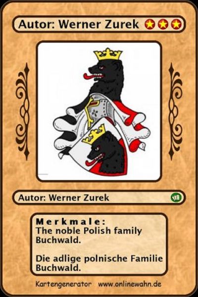 Produktbild: The noble Polish family Buchwald. Die adlige polnische Familie Buchwald.