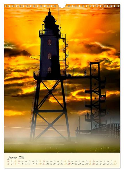 Produktbild: Norddeutsche Leuchtt&uuml;rme - maritime Wegweiser (Wandkalender 2026 DIN A3 hoch), CALVENDO Monatskalender
