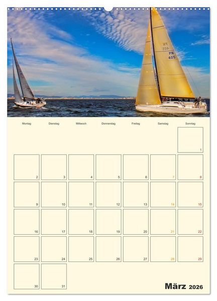 Produktbild: Segeln, unser Jahresplaner (Wandkalender 2026 DIN A2 hoch), CALVENDO Monatskalender