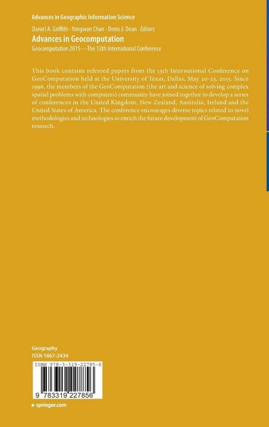 Produktbild: Advances in Geocomputation