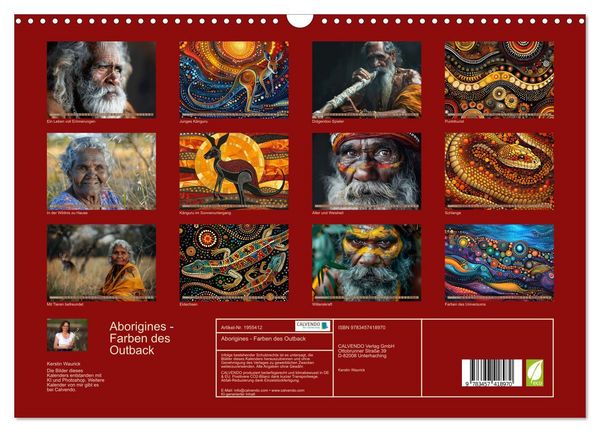 Produktbild: Aborigines - Farben des Outback (Wandkalender 2026 DIN A3 quer), CALVENDO Monatskalender