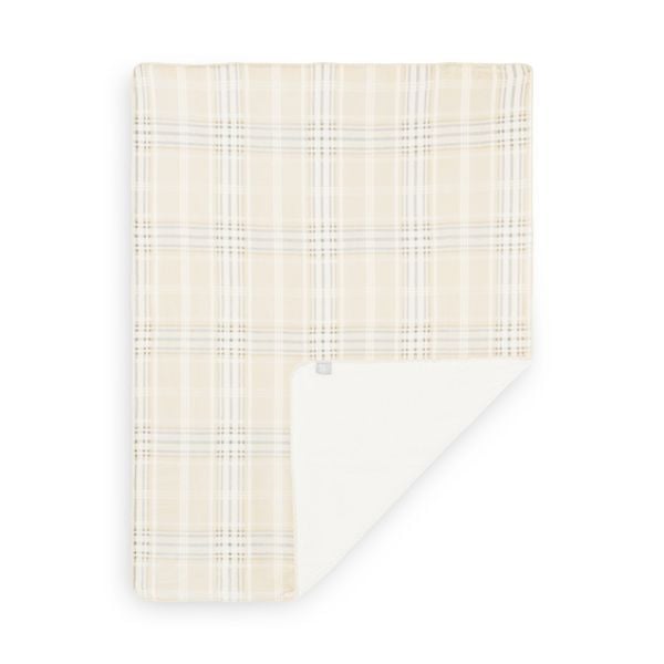 Produktbild: Karierte Decke Beige 130x 170 cm
