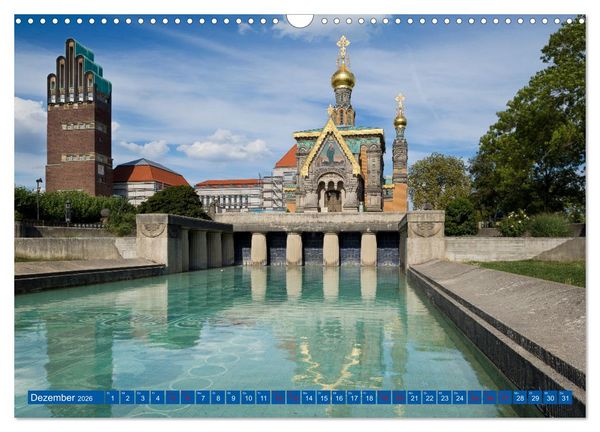 Produktbild: Darmstadt - Mathildenh&ouml;he und Altstadt (Wandkalender 2026 DIN A3 quer), CALVENDO Monatskalender