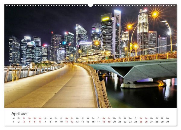 Produktbild: Singapur - Perle S&uuml;dostasiens (Wandkalender 2026 DIN A2 quer), CALVENDO Monatskalender