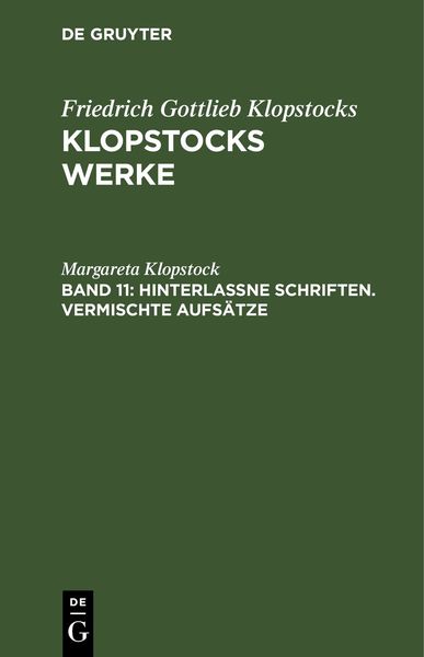Produktbild: Hinterlassne Schriften. Vermischte Aufs&auml;tze