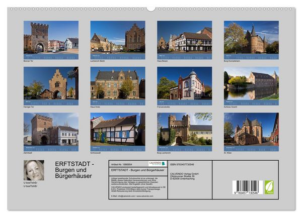 Produktbild: ERFTSTADT - Burgen und B&uuml;rgerh&auml;user (hochwertiger Premium Wandkalender 2026 DIN A2 quer), Kunstdruck in Hochglanz