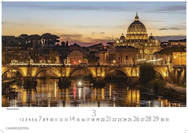 Produktbild: Rom Kalender 2027 &ndash; Wandkalender | Fotokalender Italien 24x35 cm - mit den sch&ouml;nsten Motiven der Ewigen Stadt | Kolosseum, Petersdom, Tiber, Pantheon.