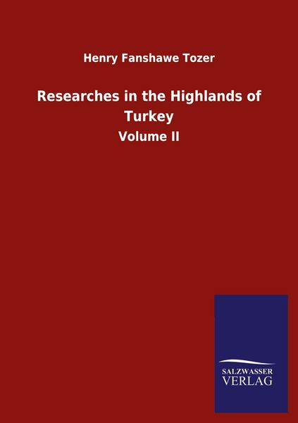Produktbild: Researches in the Highlands of Turkey