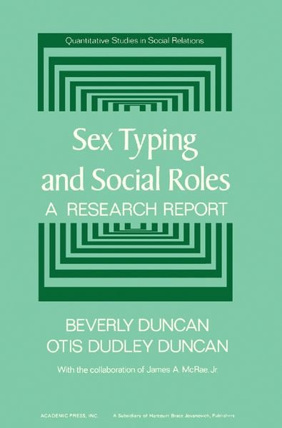 Produktbild: Sex Typing and Social Roles