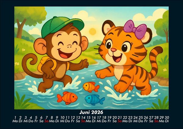 Produktbild: Milo & Tina - Ein Jahr voller Freundschaft 2026 Fotokalender DIN A5