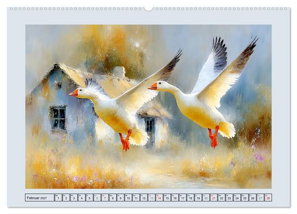 Produktbild: G&auml;nse. Geselliges Schnattern in der Natur (Wandkalender 2027 DIN A2 quer), CALVENDO Monatskalender