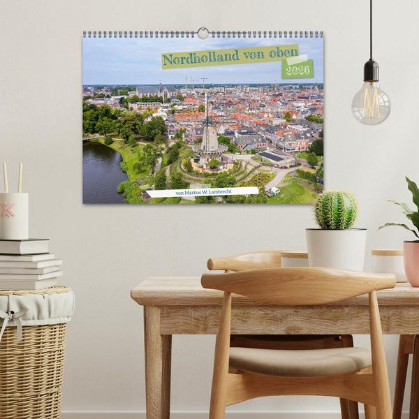 Produktbild: Nordholland von oben (Wandkalender 2026 DIN A3 quer), CALVENDO Monatskalender