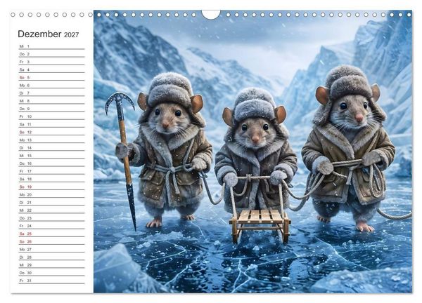 Produktbild: Abenteuerm&auml;use - Drei kleine Entdecker auf gro&szlig;er Reise (Wandkalender 2027 DIN A3 quer), CALVENDO Monatskalender