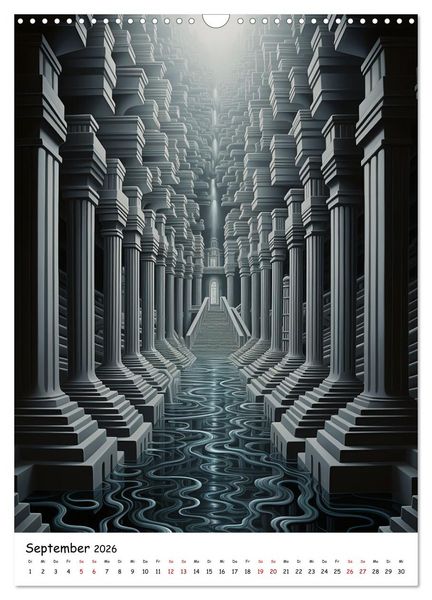 Produktbild: Abstrakte Illusionen (Wandkalender 2026 DIN A3 hoch), CALVENDO Monatskalender
