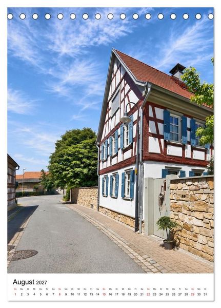Produktbild: Trebur und die Deutsche Fachwerkstra&szlig;e (Tischkalender 2027 DIN A5 hoch), CALVENDO Monatskalender