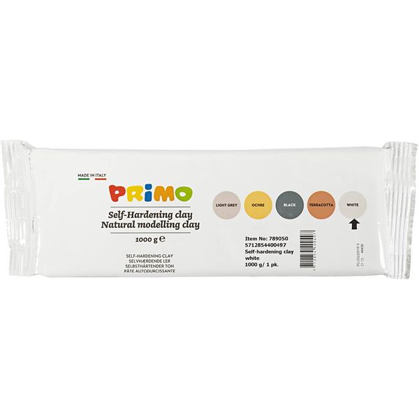 Produktbild: Creativ Company Selbsth&auml;rtender Ton, Wei&szlig;, 1000 g