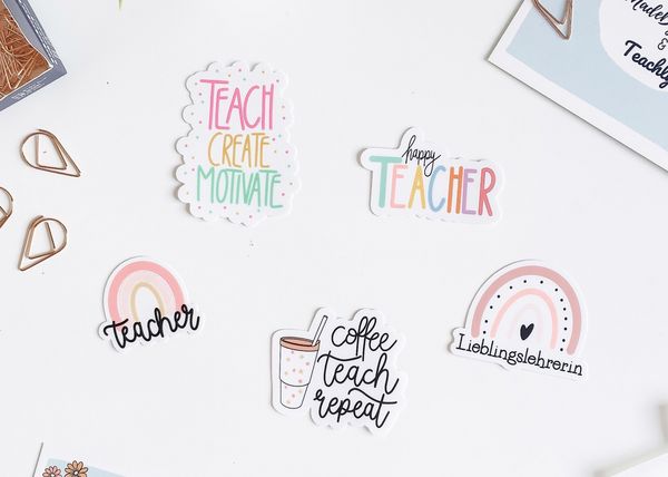 Produktbild: Teachly Sticker-Bundle, Lieblingslehrerin, 5er Set